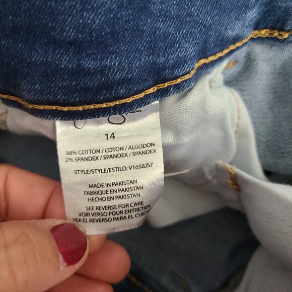 Jessica Simpson Rue girls Mid Rise Button-Front Denim Skirt – Size 14 - Picture 10 of 11